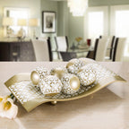 Creative Scents Schonwerk Diamond Lattice Decorative Table Decorations, Centerpieces For Dining/Living Room Table Decor Dish - B