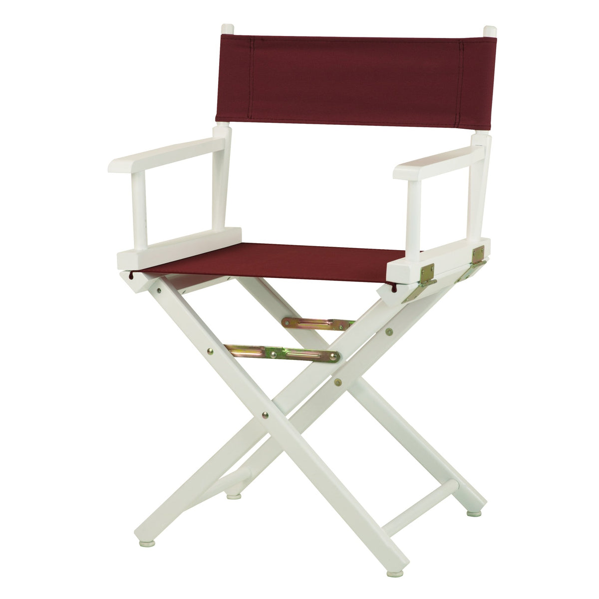 Casual Home 18&quot; Director'S Chair White Frame With Burgundy Canvas