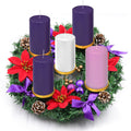 Kenburg Christmas Advent Wreath 5 Pillar Candle Holder, 12 Inch Ring Candle Holder Fire Retardant Centerpiece Decoration for Nat