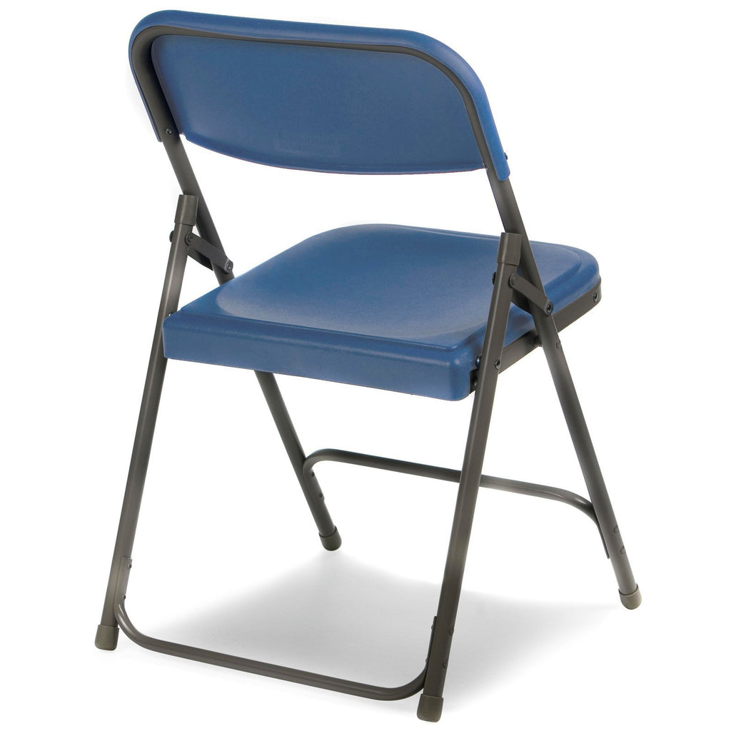 National Public Seat Home Office Decorative Premium Lightweight Plastic Folding Chair Blue - 4 Pack