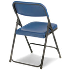 National Public Seat Home Office Decorative Premium Lightweight Plastic Folding Chair Blue - 4 Pack