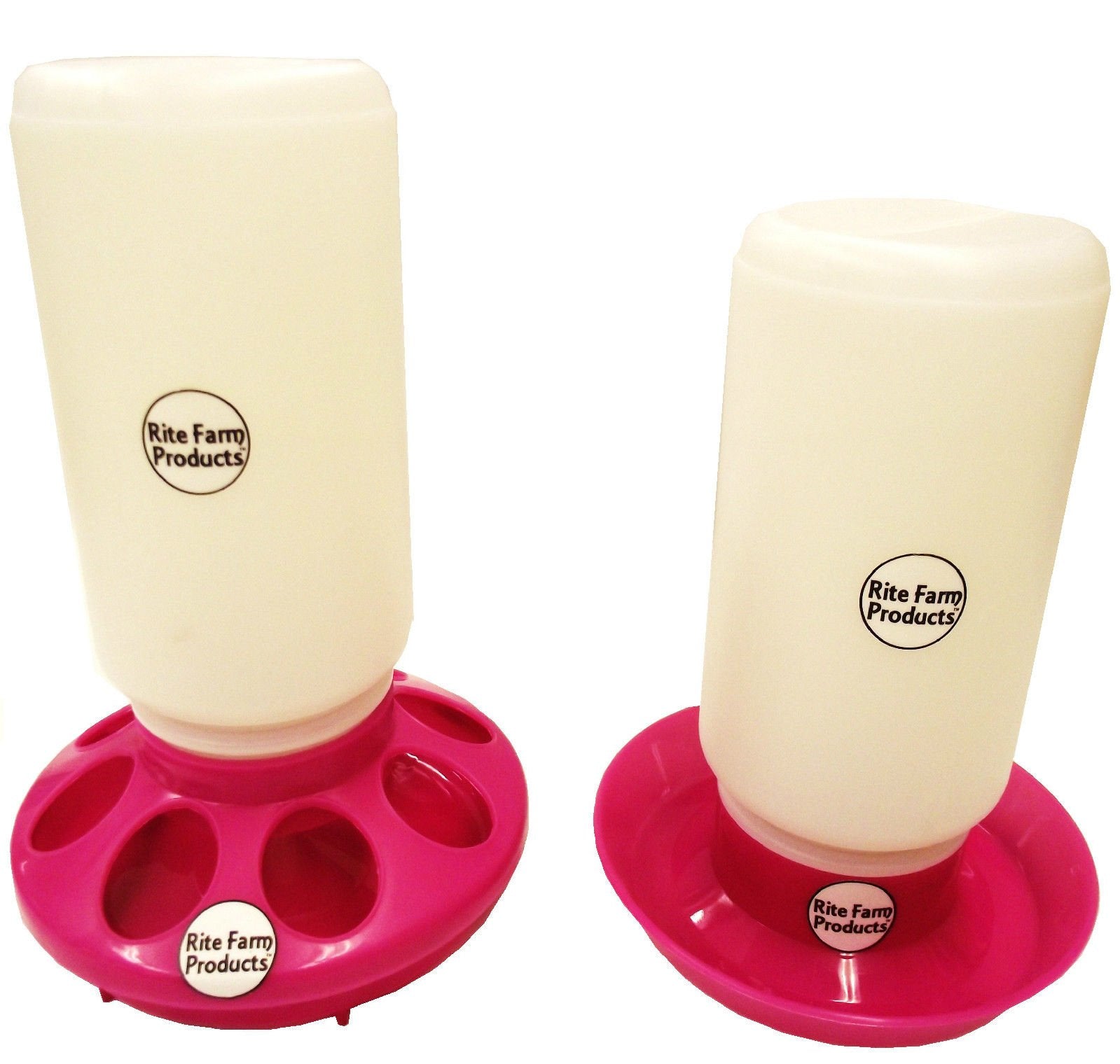 Rite Farm Products Combo Pink Quart Feeder & Waterer Poultry Chicken Chick