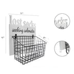 Eva Murmure Lost Socks Rustic Wooden Laundry Sign Wall Decor With Attached Basket And Mom Tip Jar Wooden Sign With Bottle - Laun