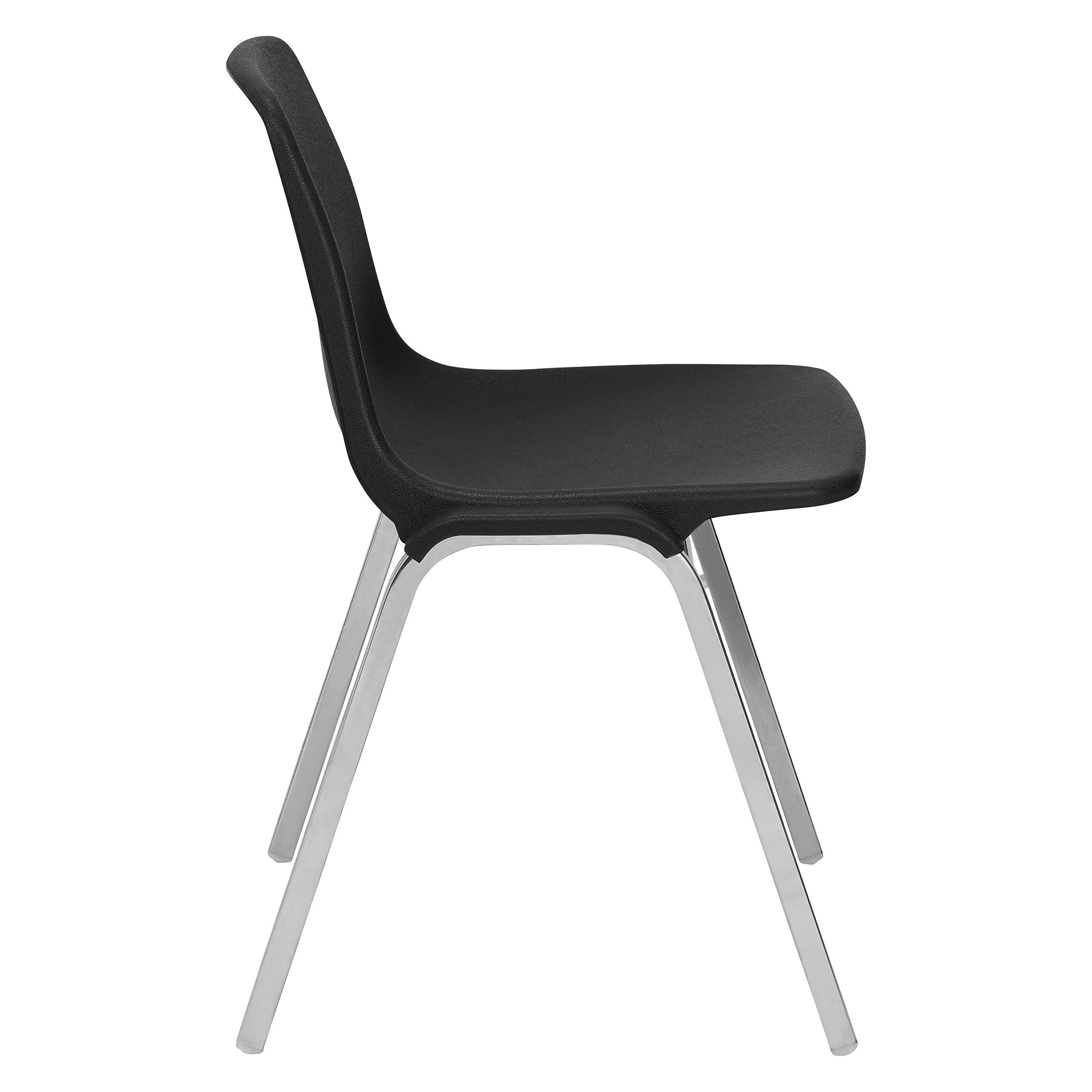 National Public Seating 8125 Polyshell Stack Chair Navy Blue