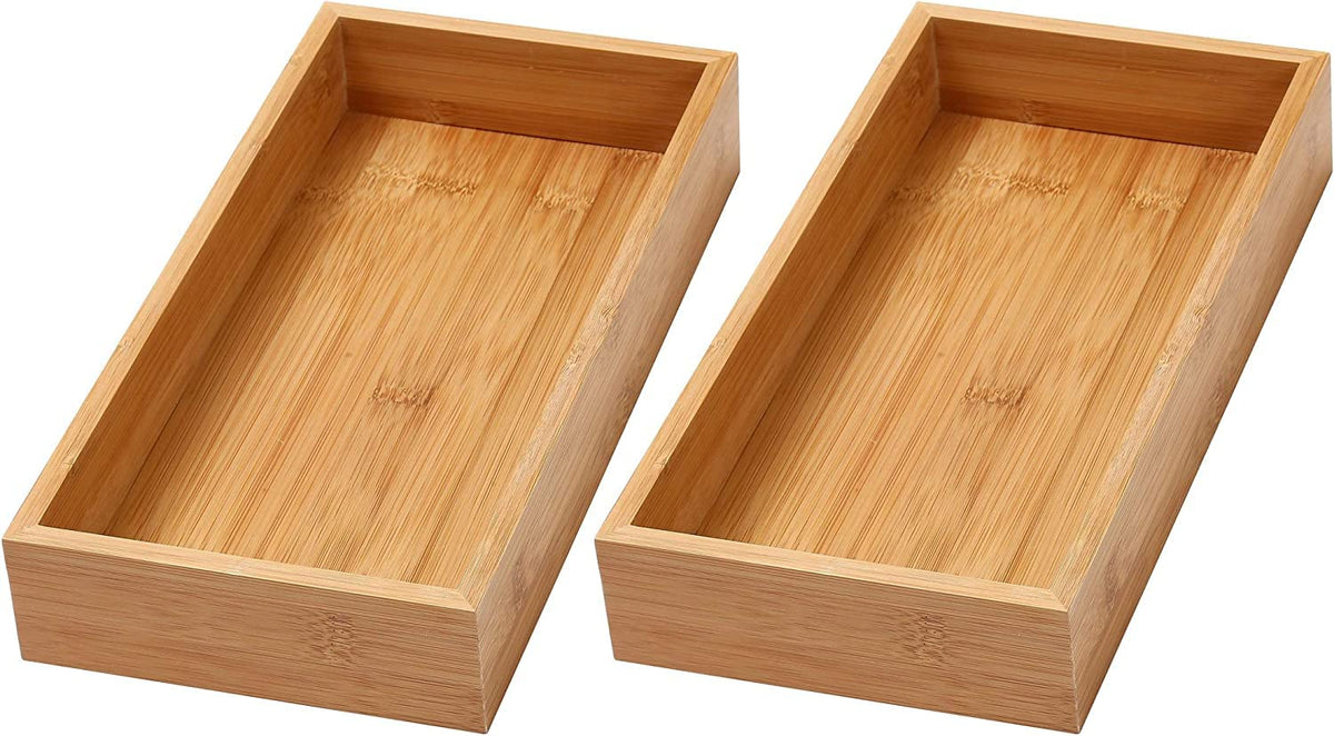 YBM Home 478-2 Organizer Storage Box for Kitchen Drawer, 6x15x2, Natural