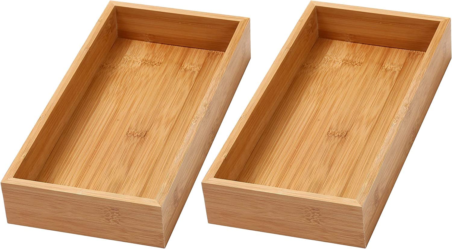 YBM Home 478-2 Organizer Storage Box for Kitchen Drawer, 6x15x2, Natural