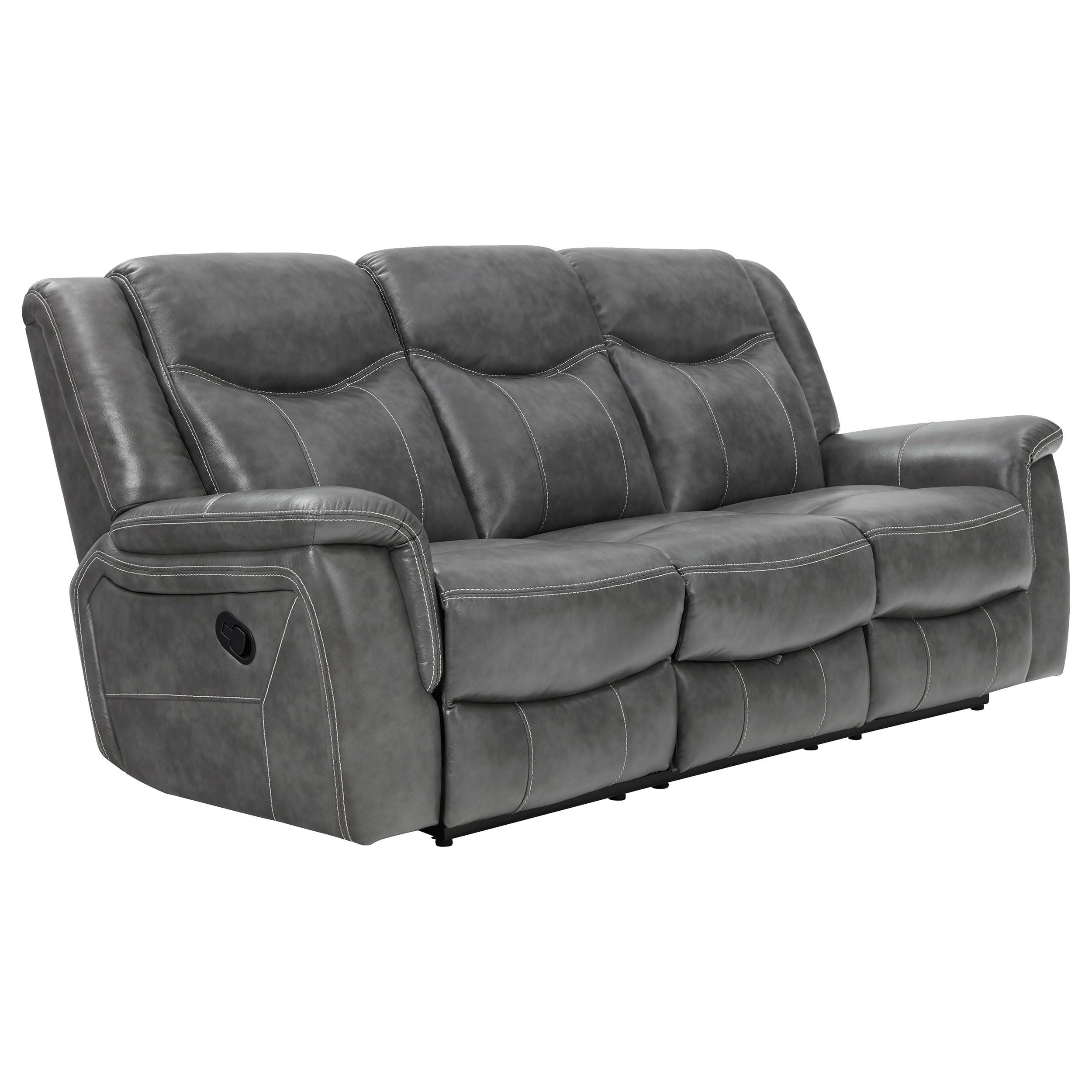 Coaster Home Furnishings Conrad 2-Piece Upholstered Padded Arm Motion Sofa Set Grey