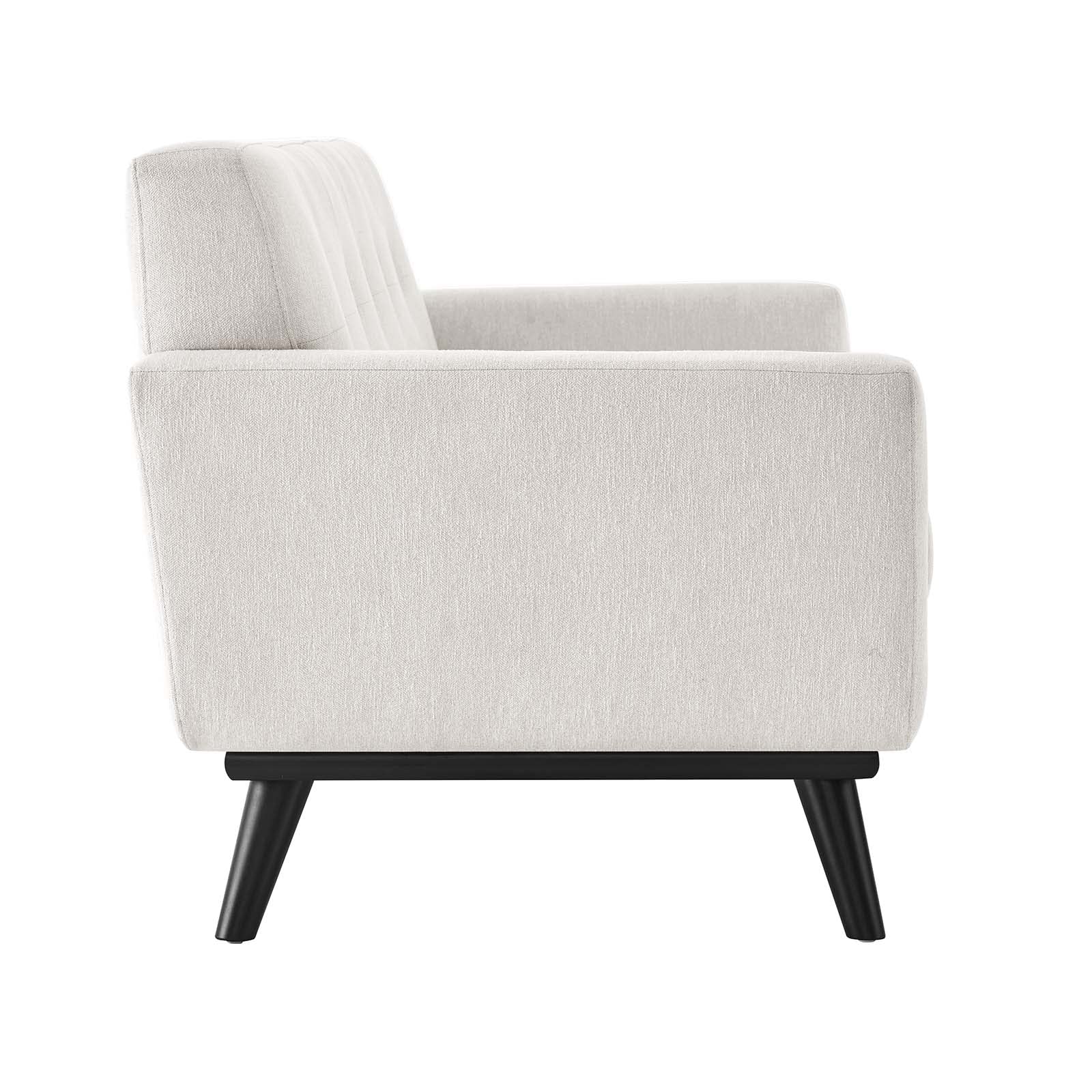 Modway Engage Modern Tufted Back Textured Fabric Loveseat In Ivory