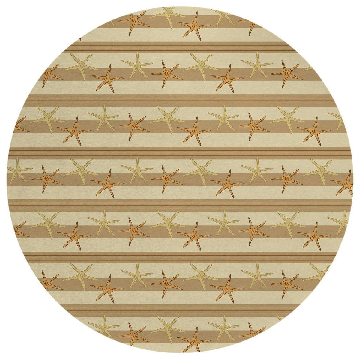 Seabreeze Sz12 Beige Coastal Rug Round 8' X 8'