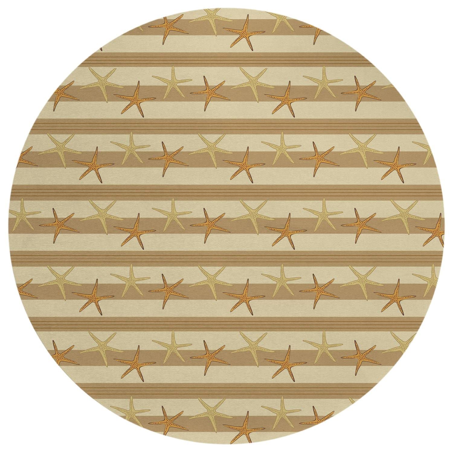 Seabreeze Sz12 Beige Coastal Rug Round 8' X 8'