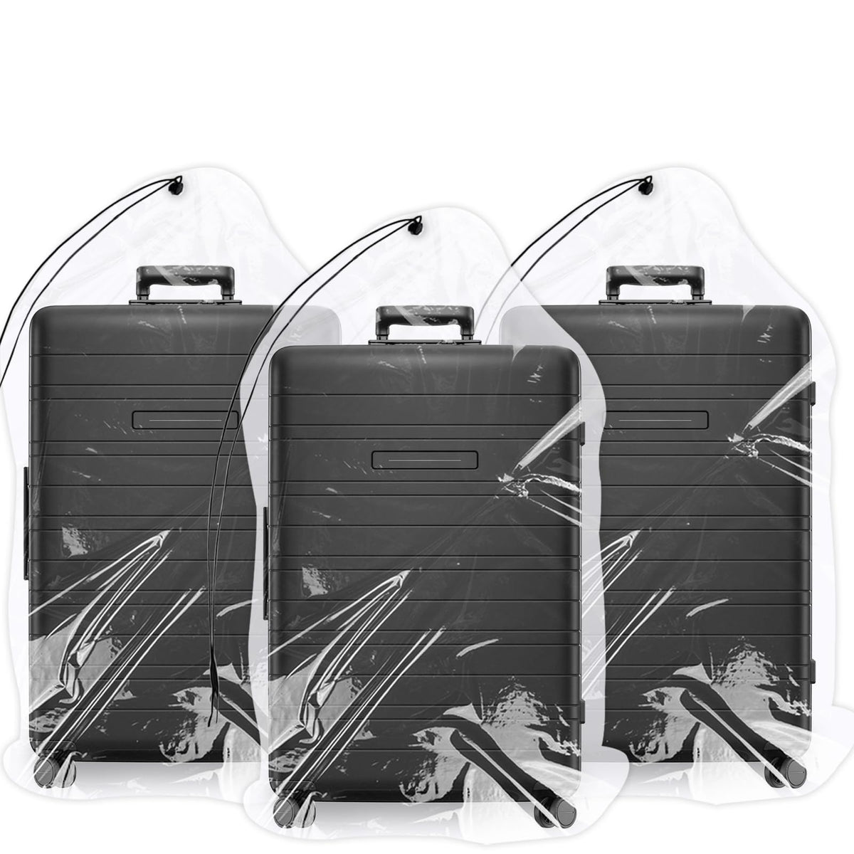 40x60 Inch Extra Large Clear Plastic Suitcase Storage Bags, 3 Pack, 4 Mils