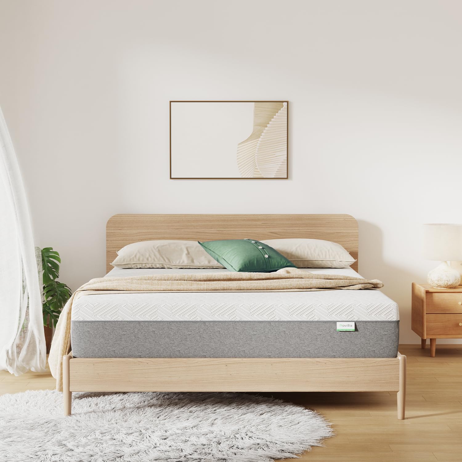 Novilla Mattress Queen, 6 Inch Gel Memory Foam Mattress for Cool Night Sleep & Pressure Relief?Medium Firm Mattress Queen Size i