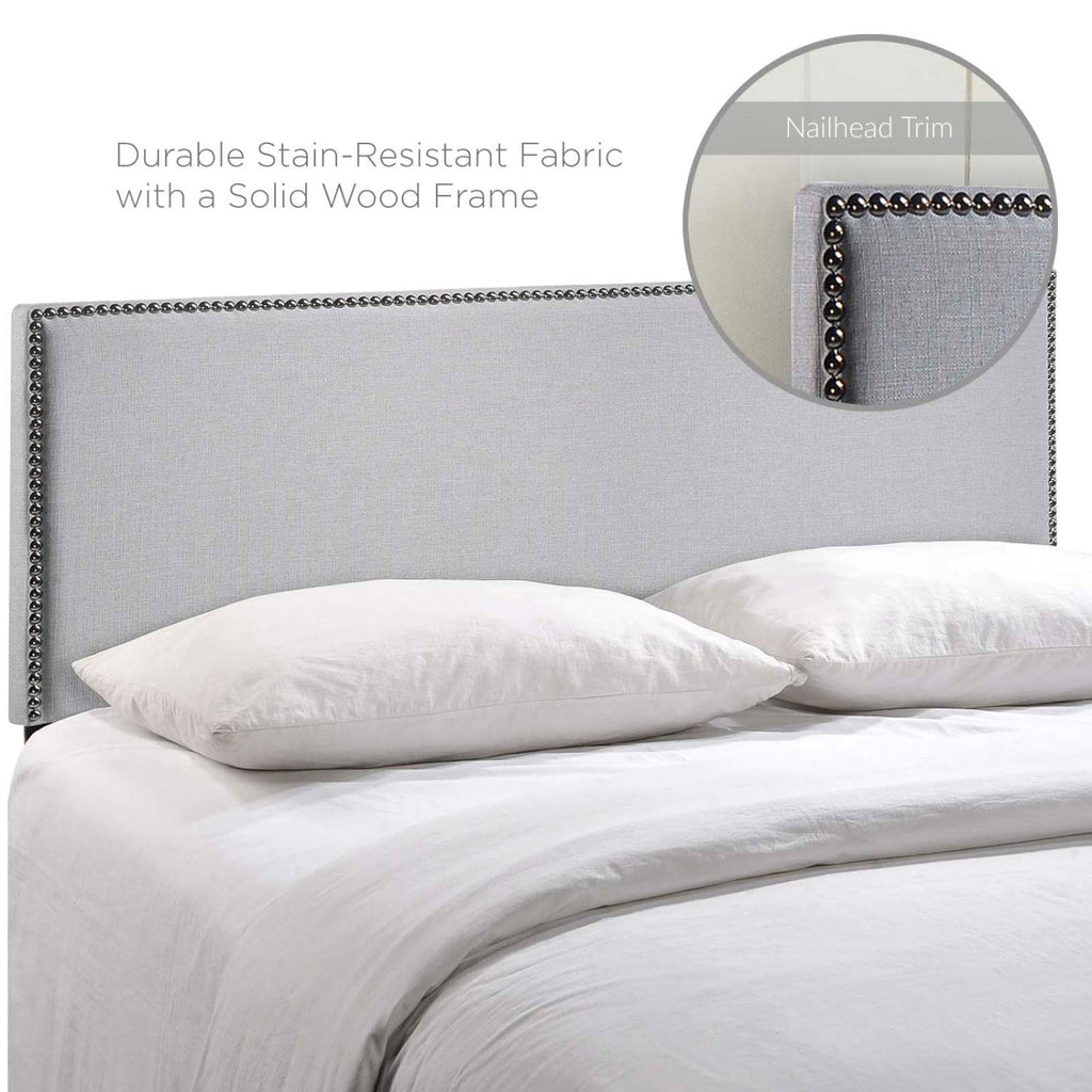 CasaFoyer  Region Linen Fabric Upholstered Full Headboard | Spacious & Elegant Design | Nailhead Trim | Modern Decor | Fits Most Full Beds