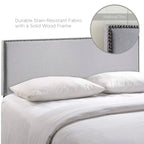 CasaFoyer  Region Linen Fabric Upholstered Full Headboard | Spacious & Elegant Design | Nailhead Trim | Modern Decor | Fits Most Full Beds
