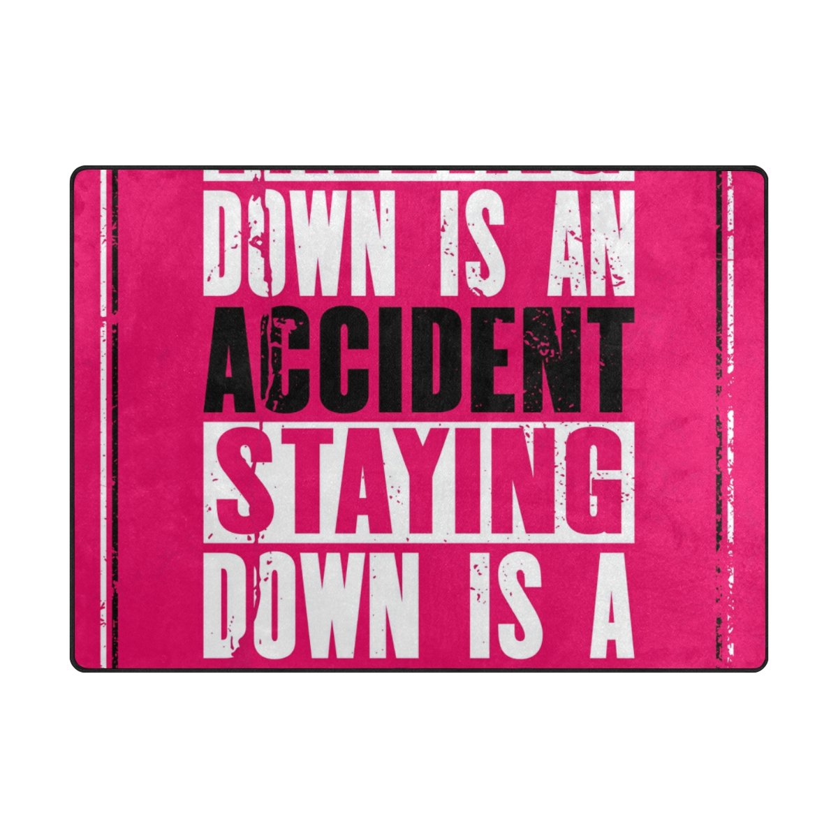 My Little Nest Area Rug Motivation Quote Lightweight Non-Slip Soft Mat 4' X 5'3, Memory Sponge Indoor Outdoor Decor Carpet For Living Dining Room Bedroom Office Kitchen