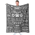 Mosslink Dog Dad Blanket 60'X50', Dog Dad Gifts For Men, Dog Dad Gift, Birthday Gifts For Dog Dad, Dog Lover Gifts For Men, Ch