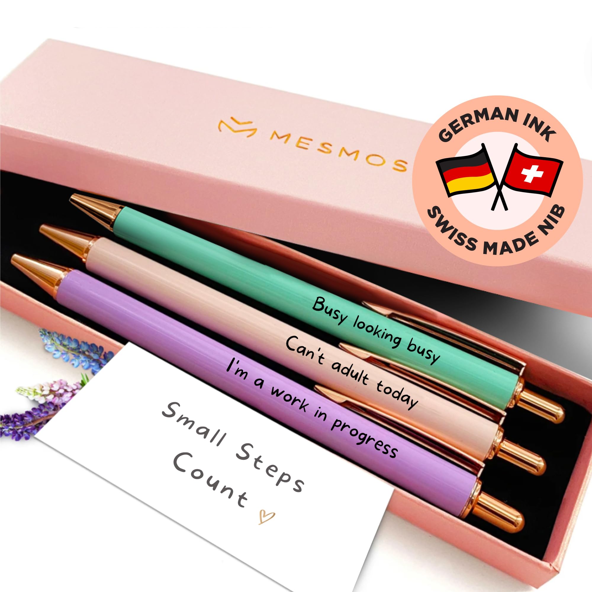 Mesmos 3Pk Funny Pens For Adults, Funny Coworker Gifts, Fun Pens For Adults, Office Supplies For Women, Unique Office Work Gifts