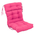 Blazing Needles 20 42-inch Twill Seat/Back Tufted Chair Cushion, 20 x 42, Bery Berry