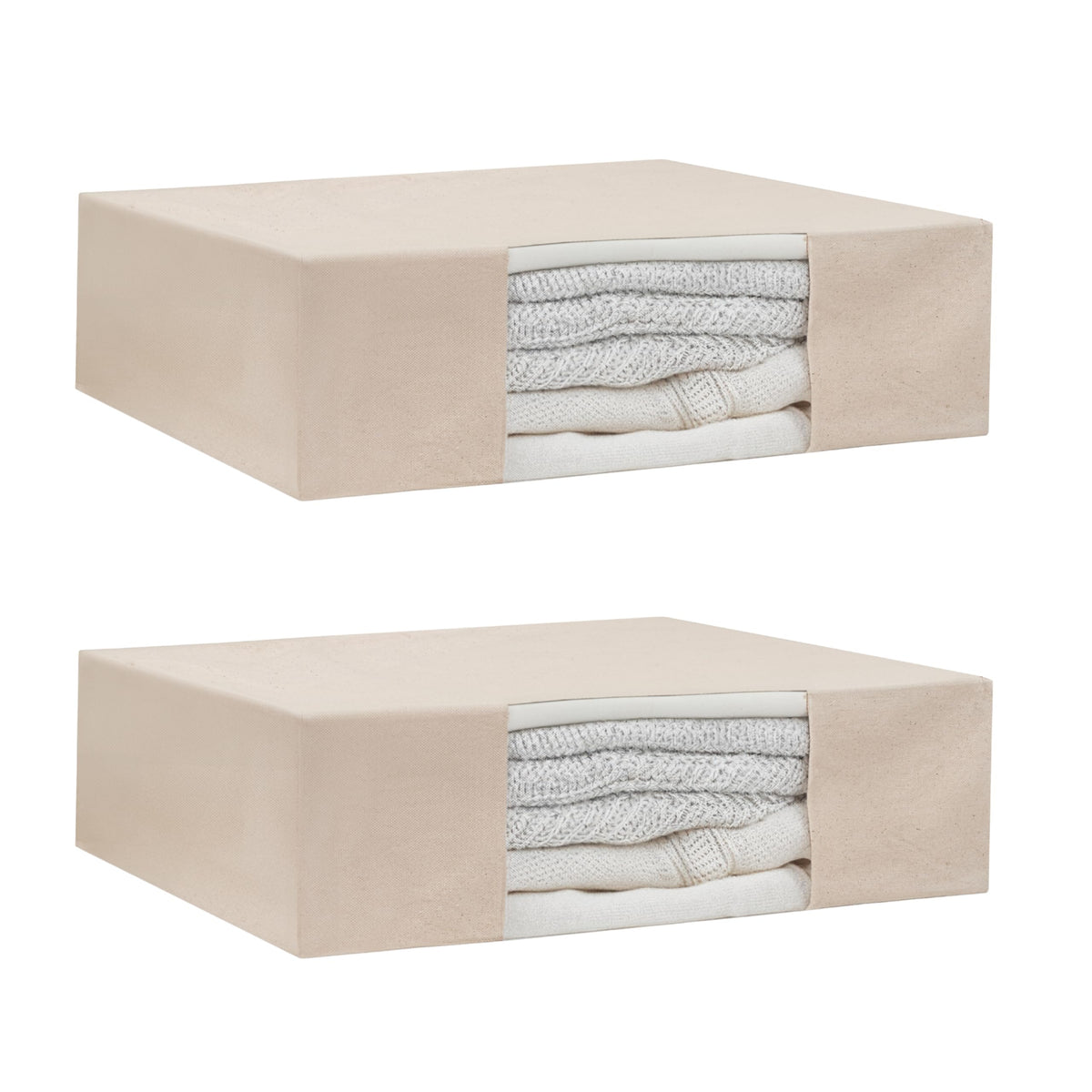 Clothes Storage Bags  100% Cotton Canvas Sweater Storage Bags with Zipper  Reusable, Washable, Breathable, and Moth Proof Garm