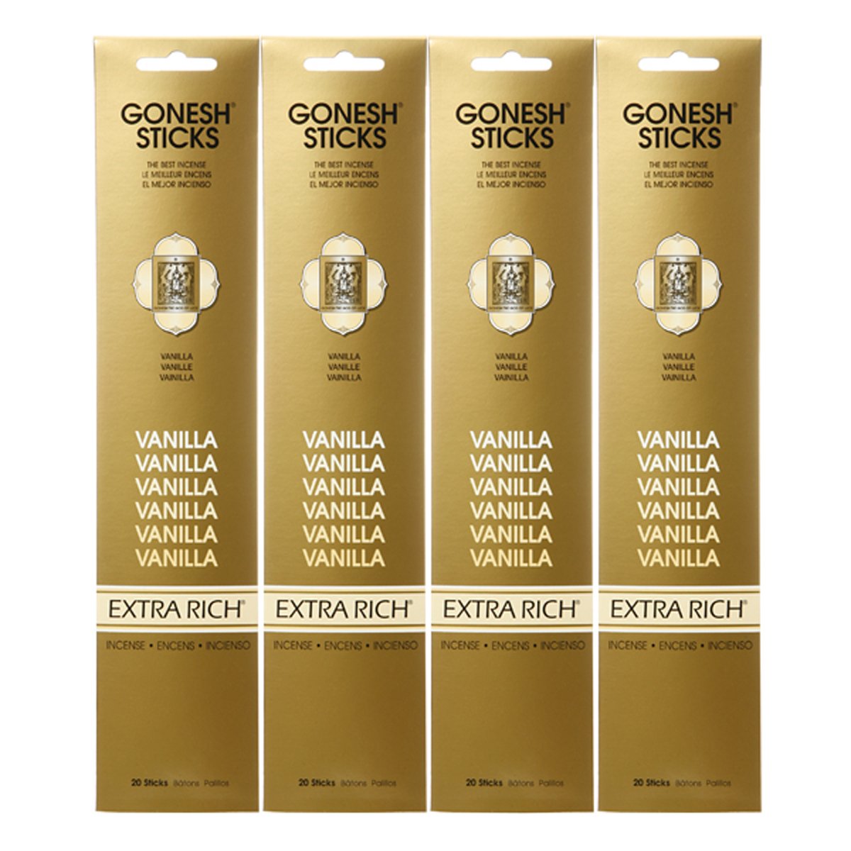GENIECO,INC. Vanilla Incense Sticks [Set of 4]