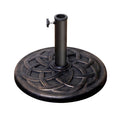 Cobana 23Lb Patio Umbrella Base, Heavy Duty Round Outdoor Market Umbrella Stand Weight, Bronze
