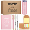 Teenyyou 7 Pcs New Employee Welcome to the Team Gift Set Welcome to the Team Gift Box Include 1 20oz Tumbler 1 Notebook 3 Pens a