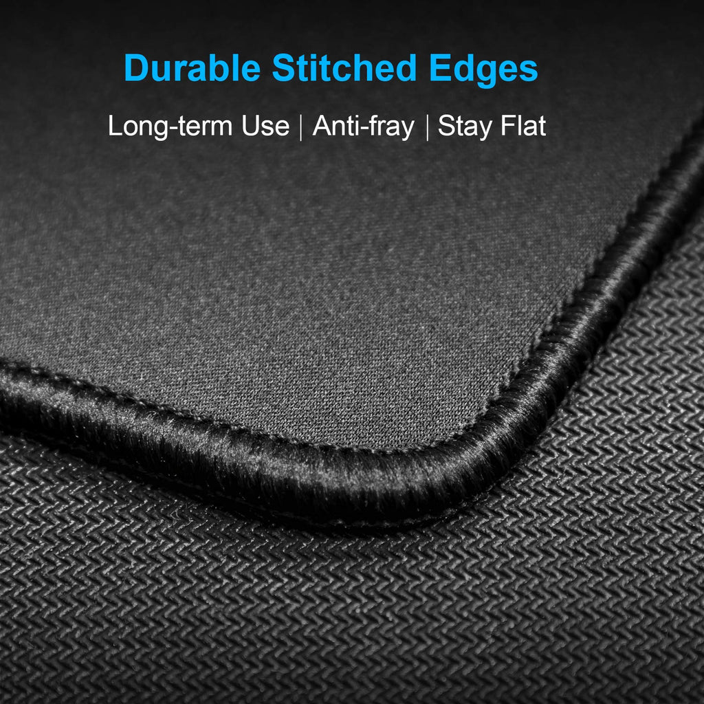Mroco Gaming Mouse Pad [40% Larger] With Non-Slip Rubber Base, Premium-Textured & Waterproof Mousepad With Stitched Edges For La