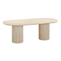 Tov Furniture Brut Indoor/Outdoor Concrete Dining Table (Travertine)