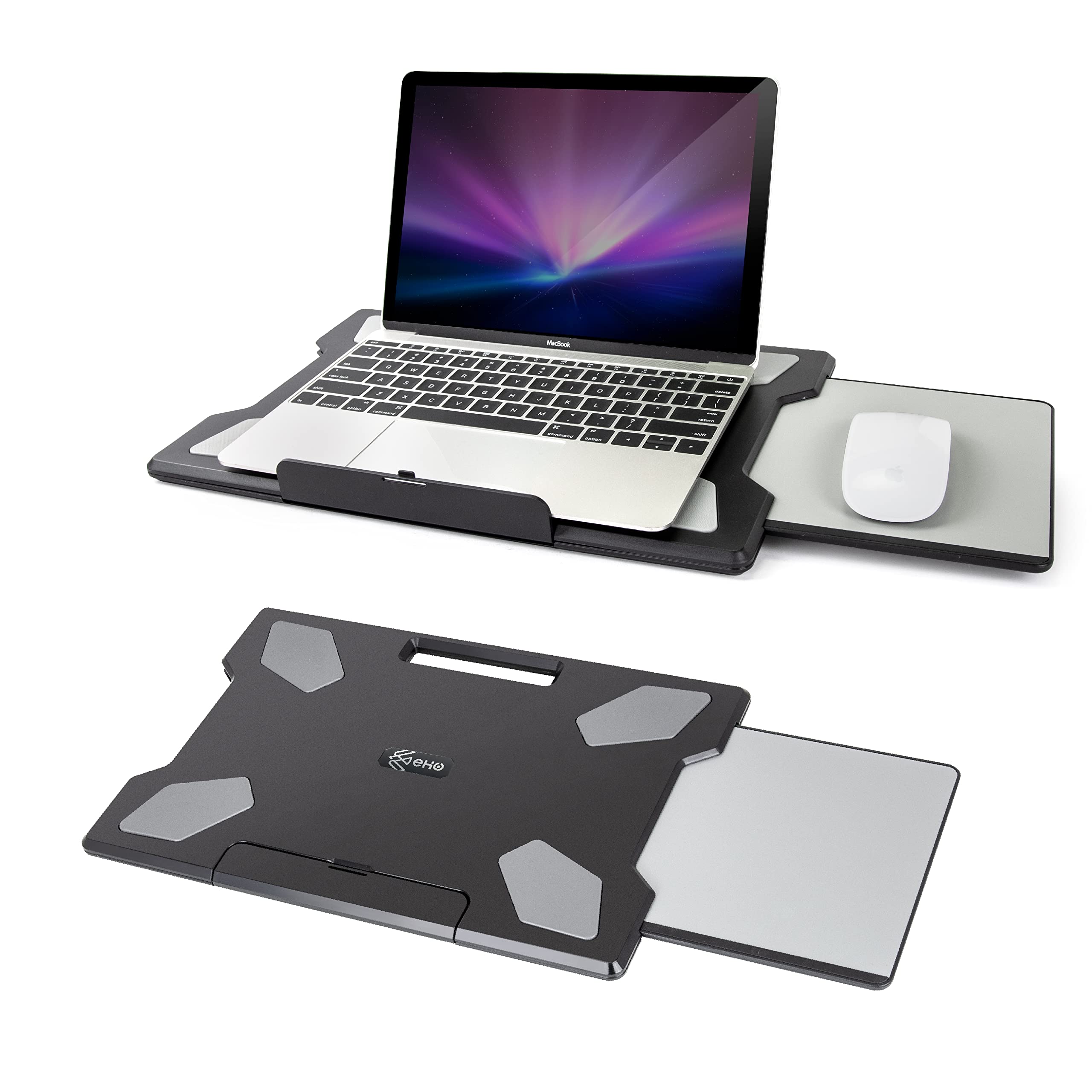 Eho Laptop Pad For Your Lap Portable Lightweight Laptop Pad With Foldable Stopper, Retractable Mouse Pad Tray For Business, Stud