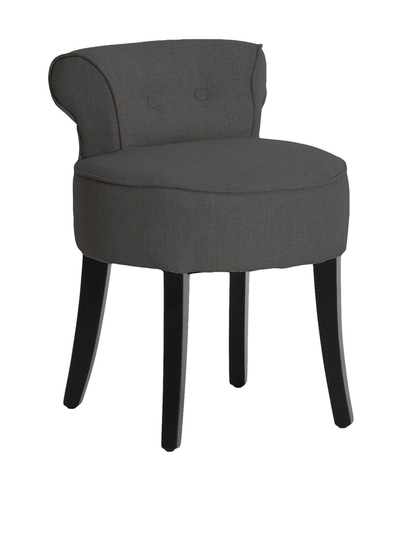 Baxton Studio Millani Gray Linen Modern Lounge Stool