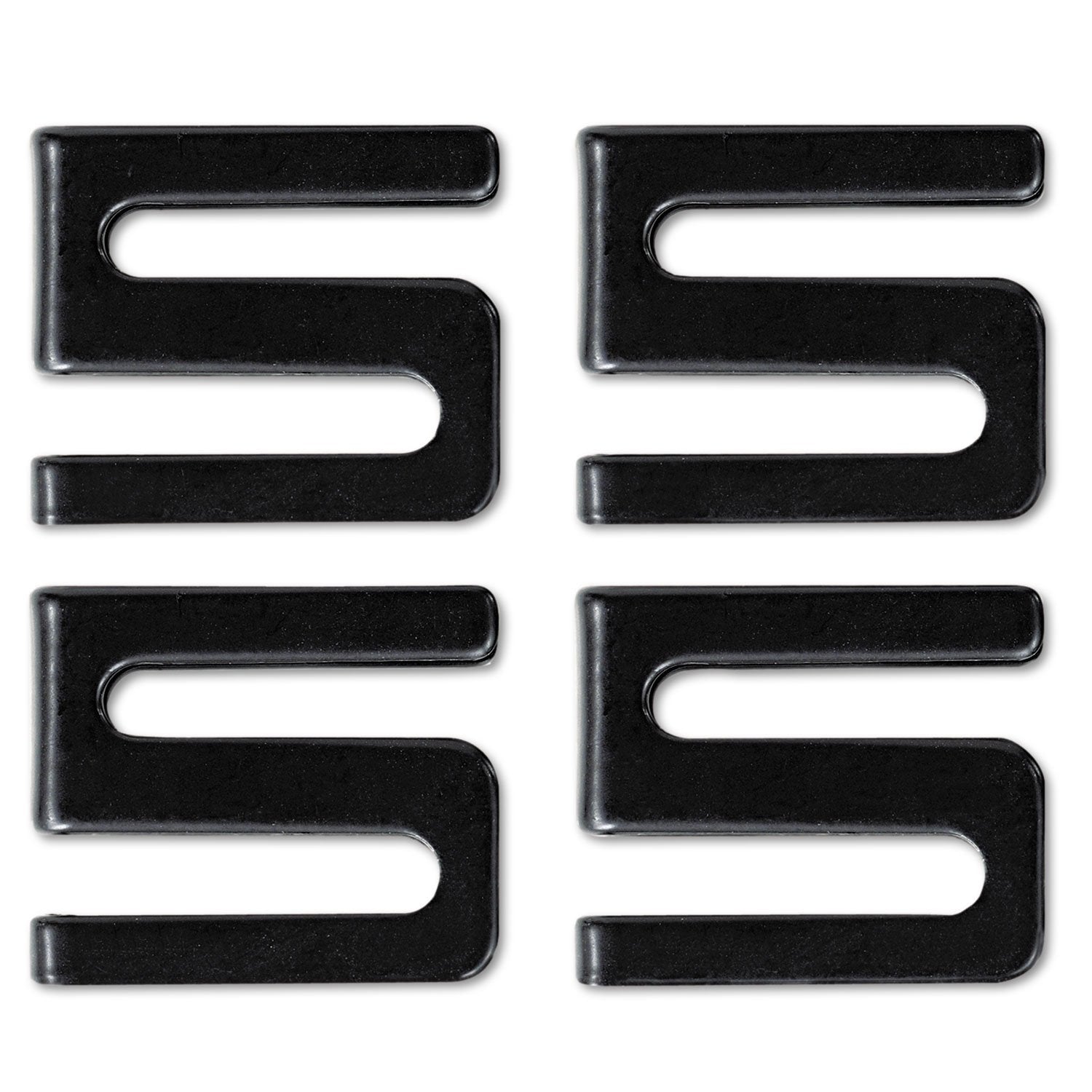 Alera SW59SHBL Wire Shelving S Hooks, Metal, Black, 4 Hooks/pack