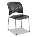 Safco Products 6805BL Reve Guest Chair Straight Leg with Round Back, (Qty. 2), Black