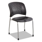 Safco Products 6805BL Reve Guest Chair Straight Leg with Round Back, (Qty. 2), Black