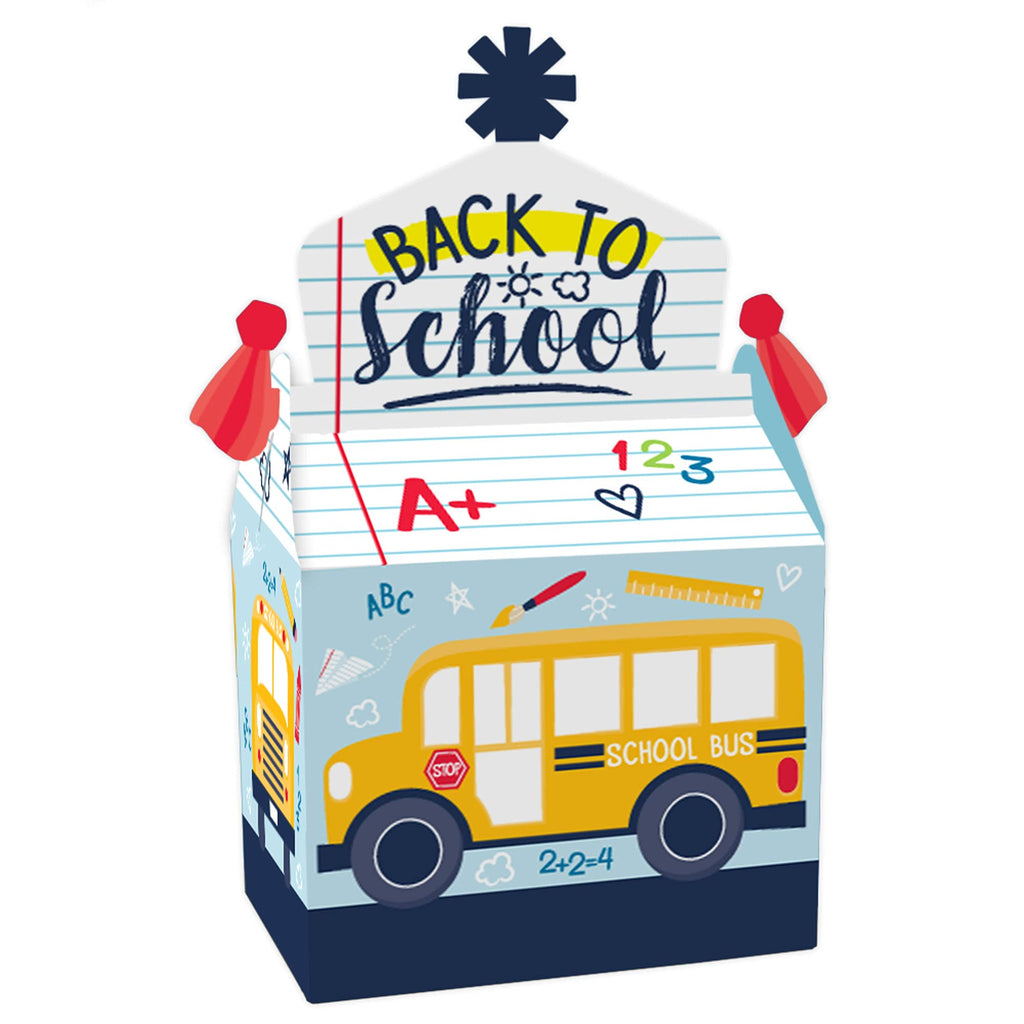 Big Dot of Happiness Back to School - Treat Box Party Favors - First Day of School Classroom Decorations Goodie Gable Boxes - Se