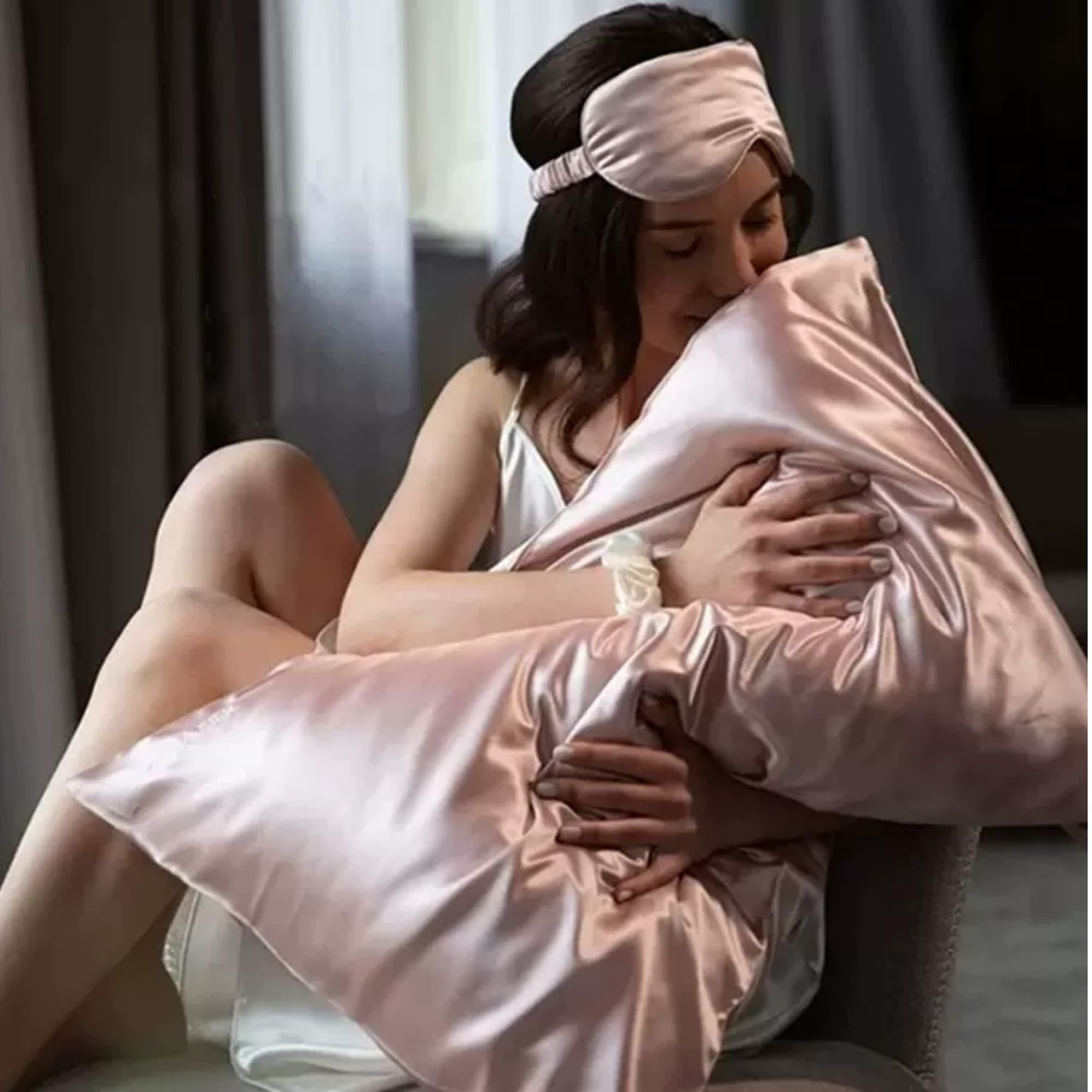 Real Satin Pillowcase For Hair And Skin Made In Usa, Pure 22 Momme Silk Pillow Cases King With Zipper, 100% Mulberry Silk, Organ