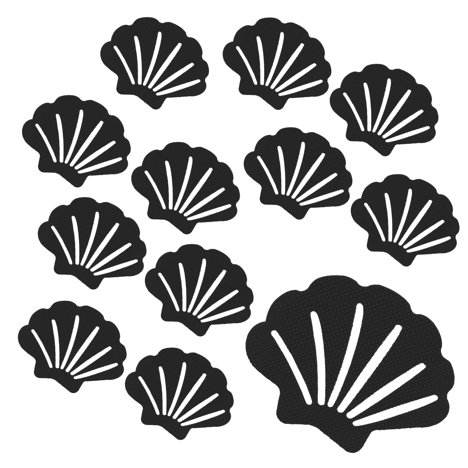 Coufce Bathtub Stickers Non Slip, Shell Shaped Tubs Safety Shower Treads, Adhesive Sticker for Bathroom Bathtub, Shower Floor, B