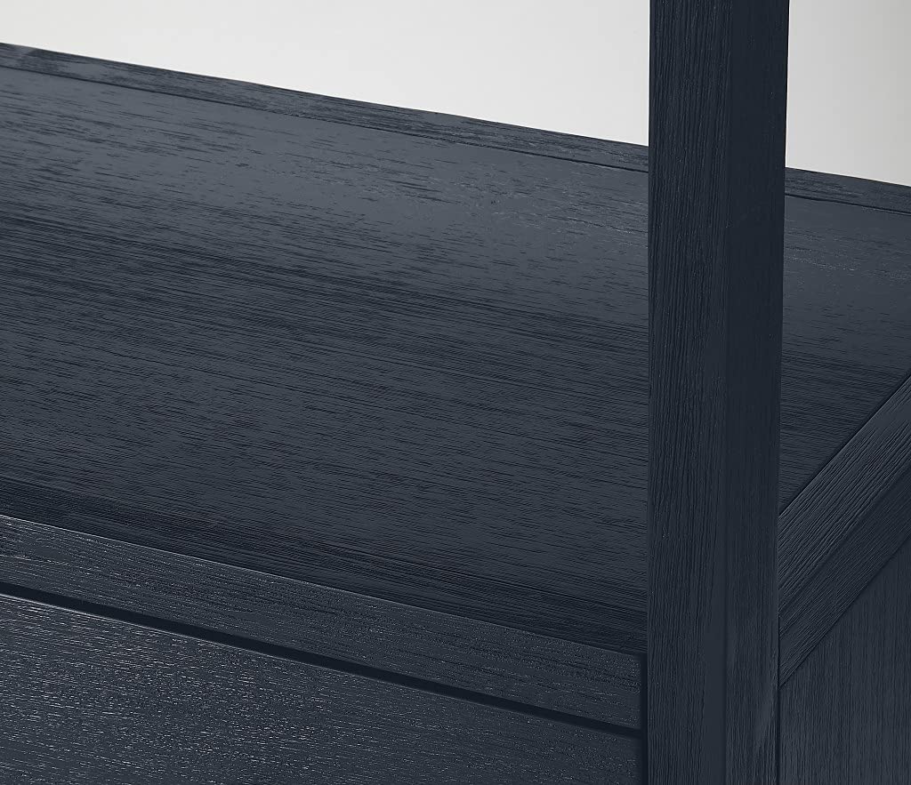 HomeRoots Acacia, Rubberwood Lark Navy Blue Bookshelf