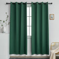 Ygo Window Drapery Panels Blackout Curtains Window Treatment Thermal Insulated Solid Grommet Blackout Drapes For Bedroom Set Of