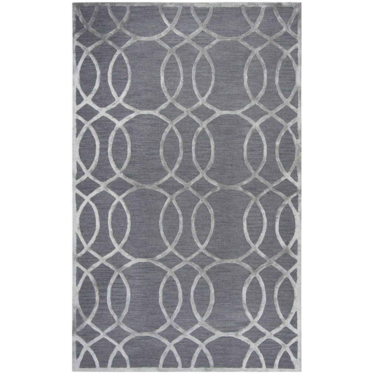 Rizzy Home Alora Decor Madison 3' X 5' Geometric Medium Gray/Silver Hand-Tufted Area Rug