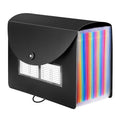 Sooez 24 Pockets Expanding File Folder With Blank Labels, According File Organizer With Expandable Cover, Desktop Accordion Fold