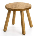 Youeon 12 Inch Round Solid Wooden Step Stool, Non-Slip One Step Stool for Adults, Holds up to 300 Lbs, Portable & Sturdy, Footst
