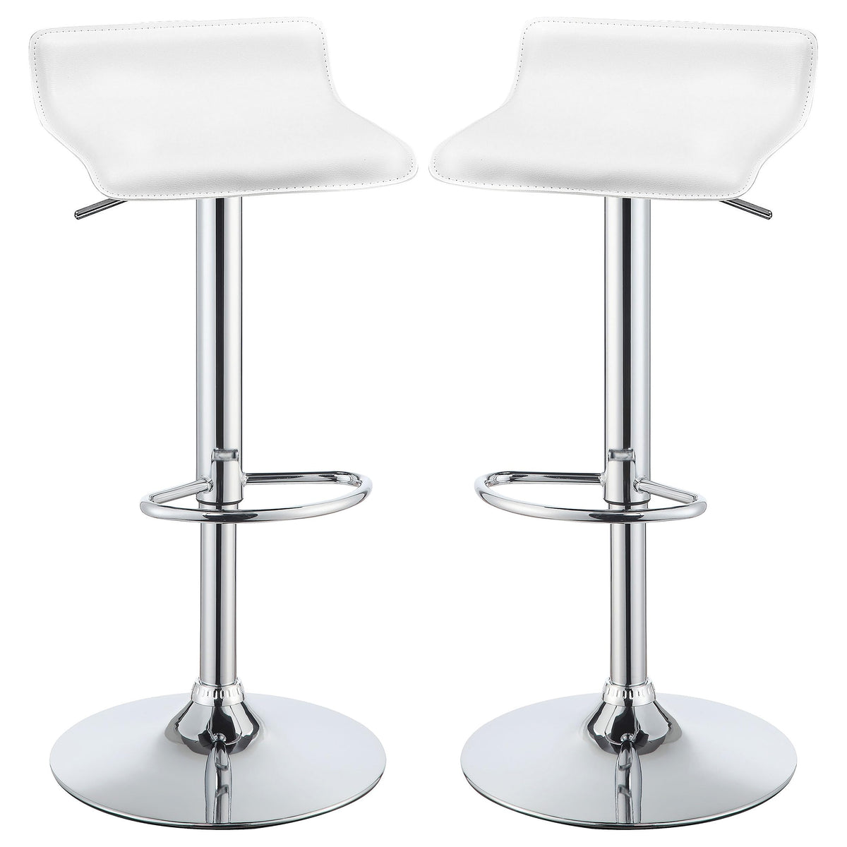 Coaster Home Furnishings Bidwell Upholstered Adjustable Bar Stool White (Set Of 2)