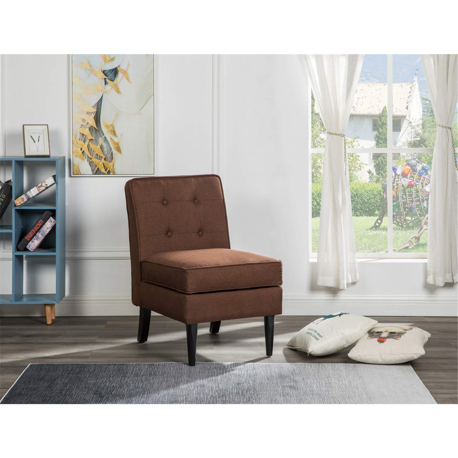 Oliver Brown Fabric Storage Accent Chair With Flip Top Storage