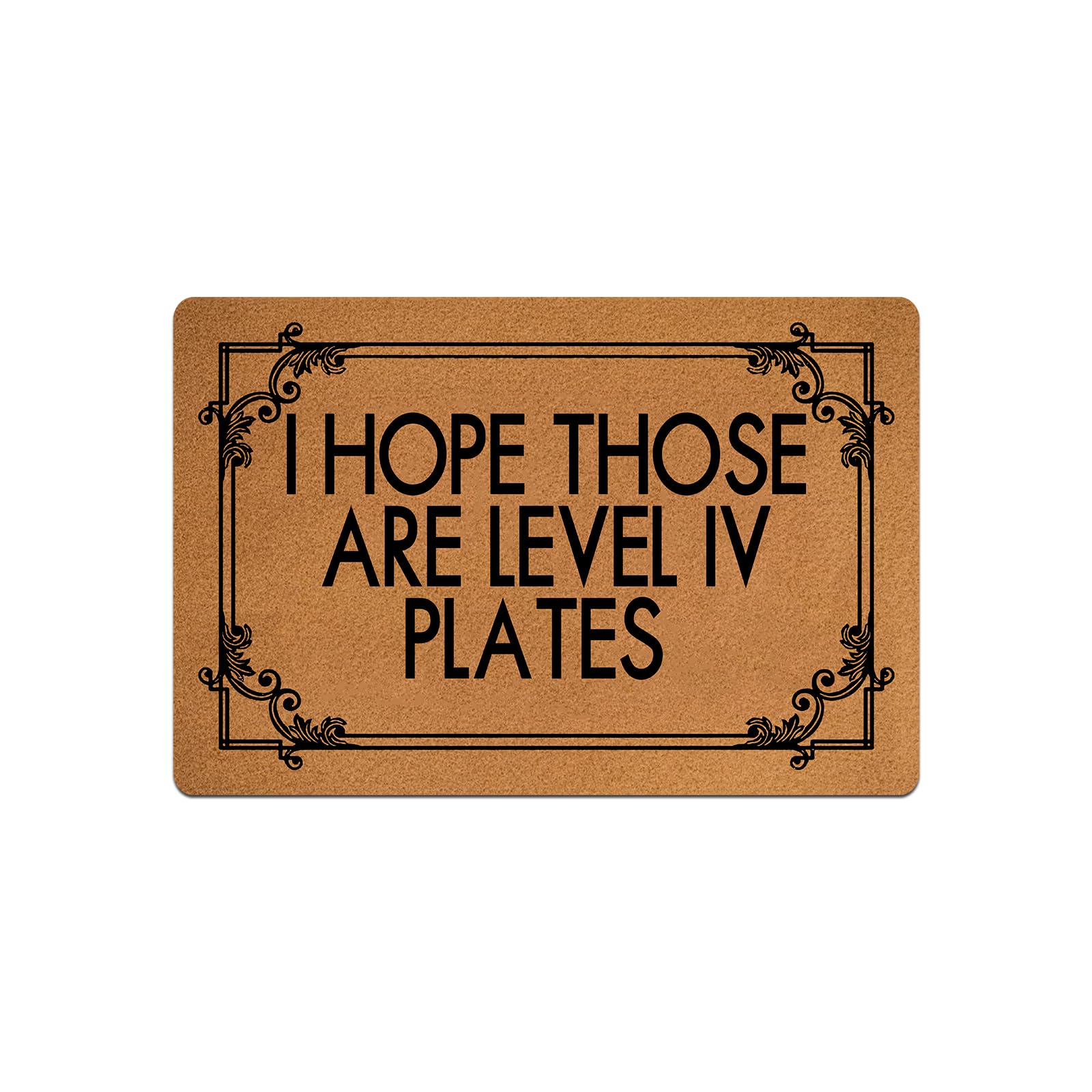 Ifhuh Are Those Level 4 Plates Doormat I Hope Those Are Level Iv Plates 04 Doormat Funny Welcome Doormat Home And Office Decorat