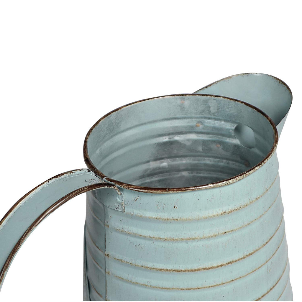 Apsoonsell Shabby Chic Metal Jug Vase Pitcher Flower Holder For Home Decoration