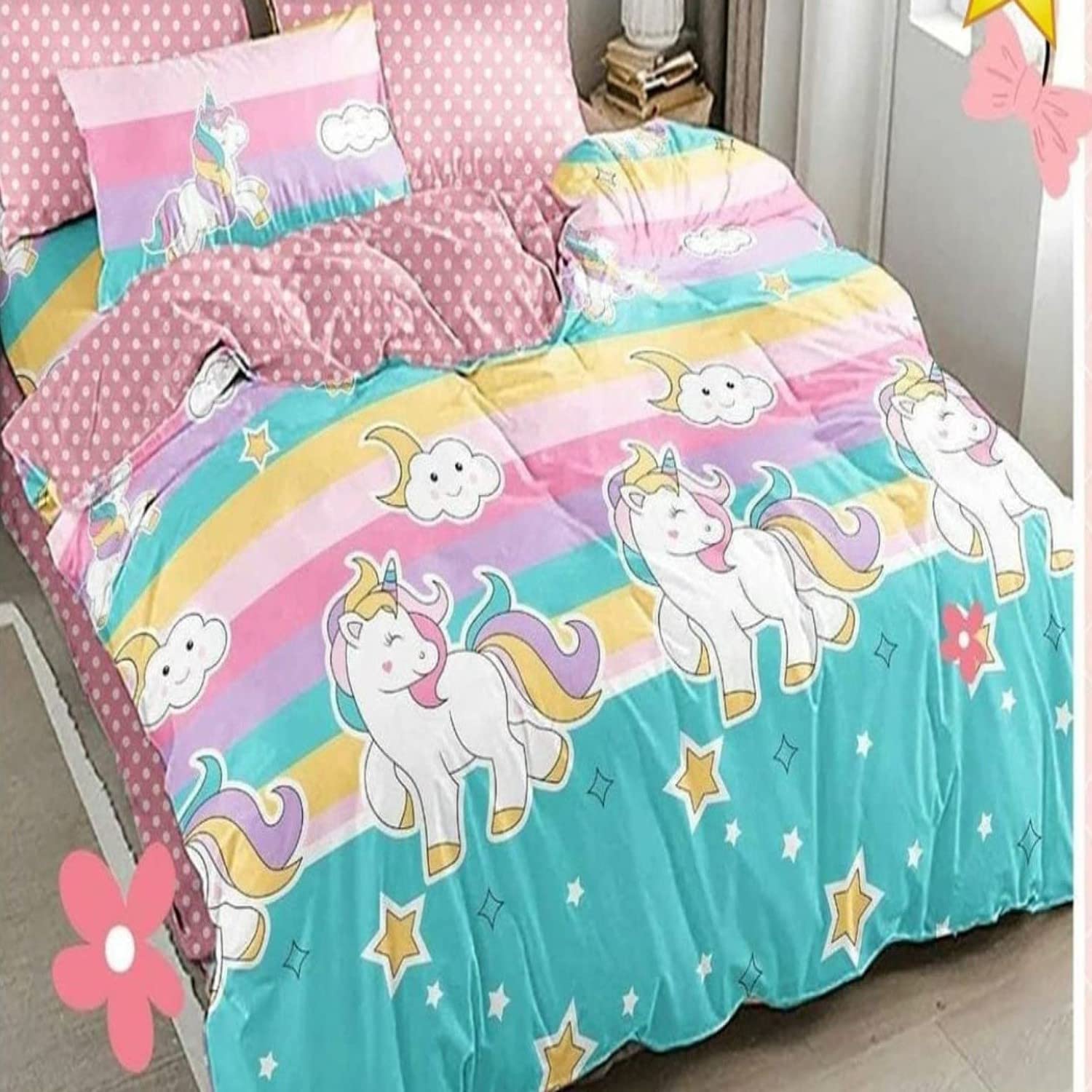 Hrudaya Synchronized Fibre All Season Queen Size Reversible Printed Comforter | Blanket | Quilt | Duvet | Dohar For Ac Room & Mi