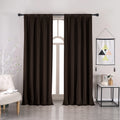 Nanbowang Brown Velvet Blackout Curtains 96 Inches Long Light Blocking Rod Pocket Window Curtain Panels Set Of 2 Heat Insulated