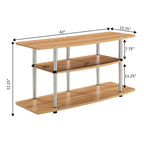 Convenience Concepts Designs2Go 3-Tier Wide TV Stand, 42", Light Oak