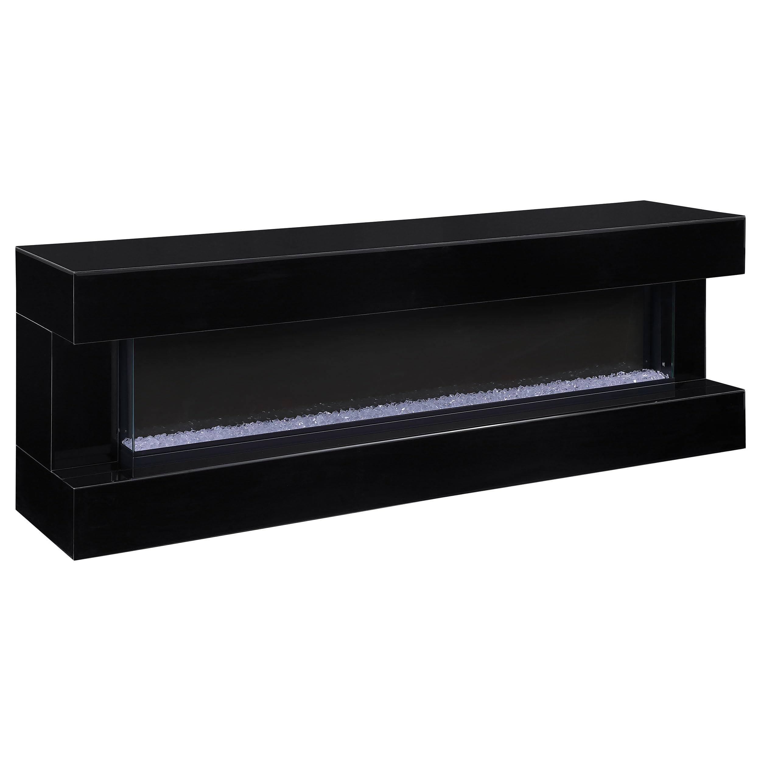 Coaster Home Furnishings Vallerie 71&quot; TV Stand with Visual Flame Box Black