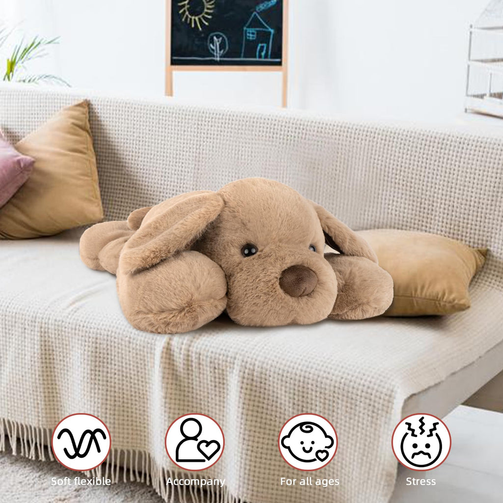 Niuniudaddy Weighted Dog Stuffed Animals For Anxiety, 3.3Lb Weighted Plush Dog Toys Pillowfort For Adults Kids Girls Boys, Large